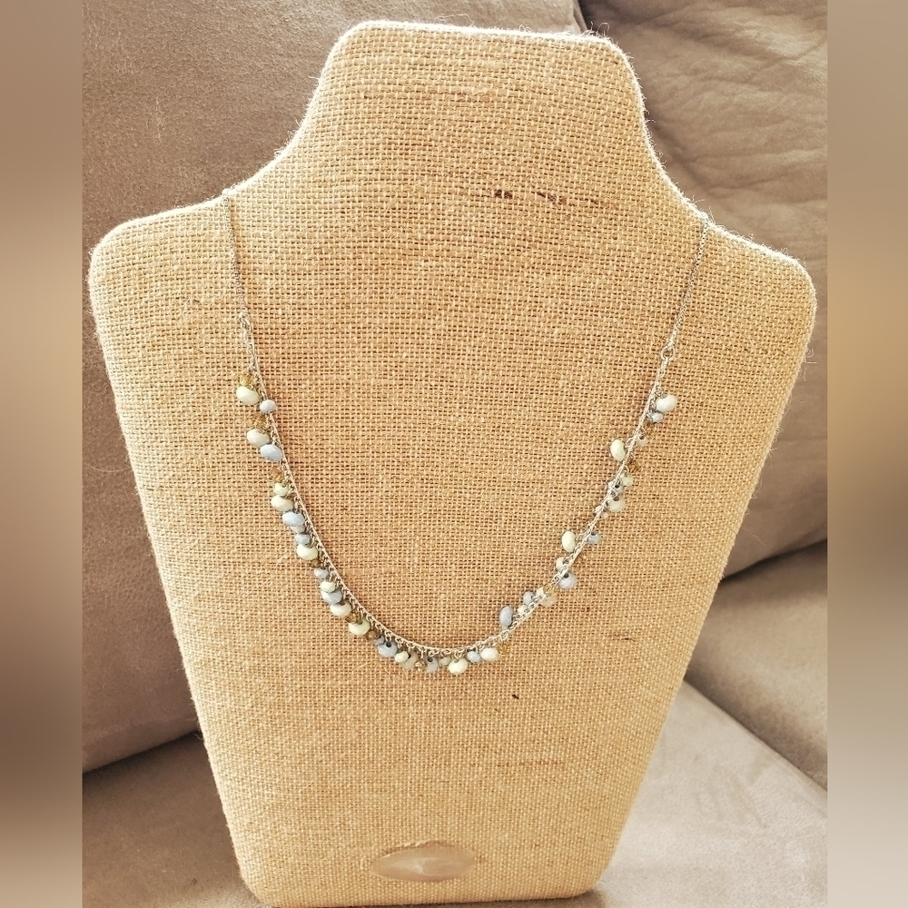 Guess Peridot and multi stone necklace